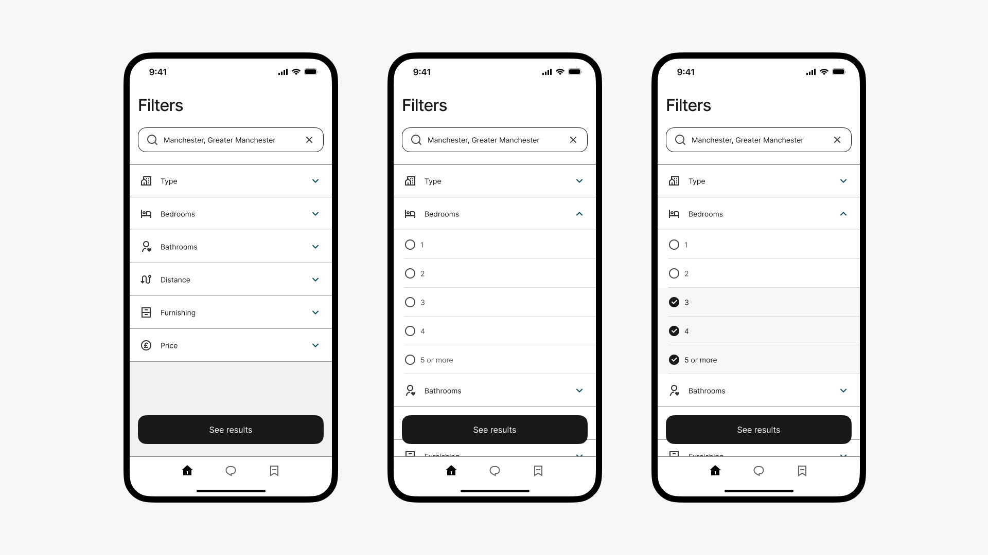 An image showing a step by step of the filters feature workflow.